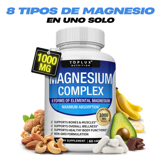 MAGNESIUM COMPLEX, EL MAS COMPLETO, NO MAS STRESS, NO MAS CANSANCIO, NO MAS CALAMBRES